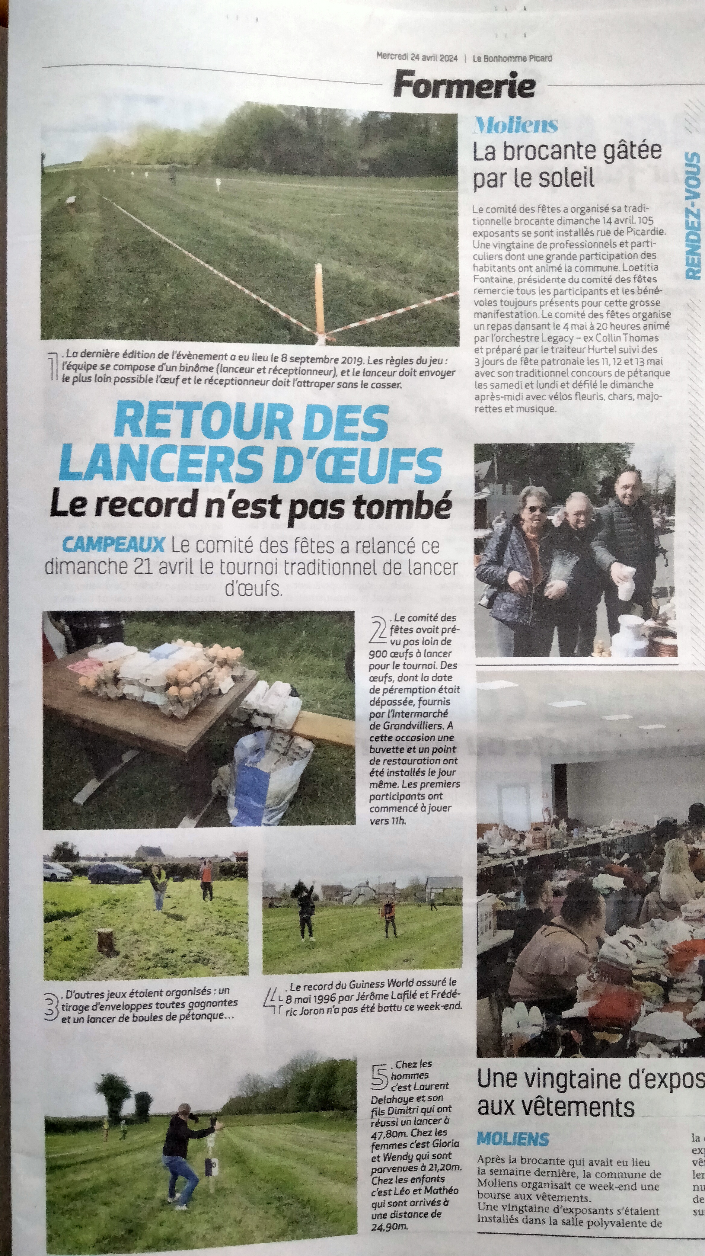 Record de lancer d'œufs à Campeaux — photo 1