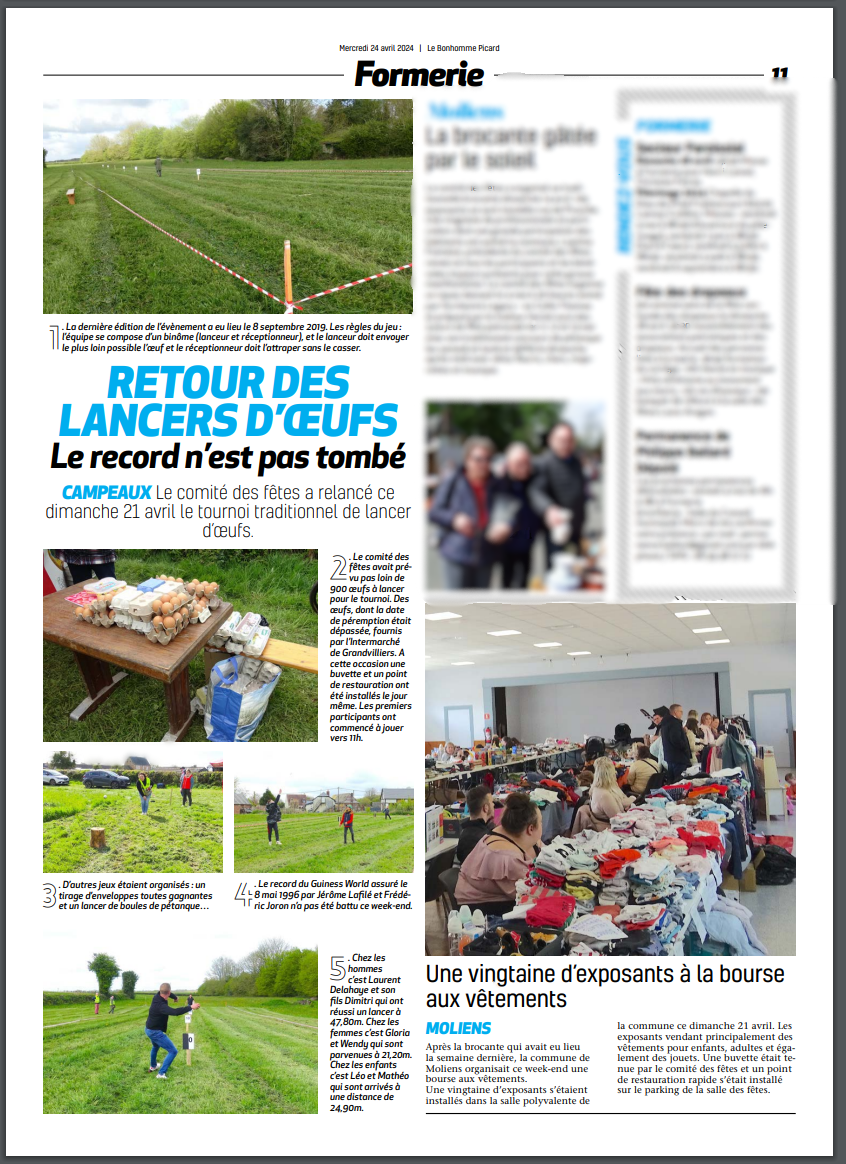 Record de lancer d'œufs à Campeaux — photo 2