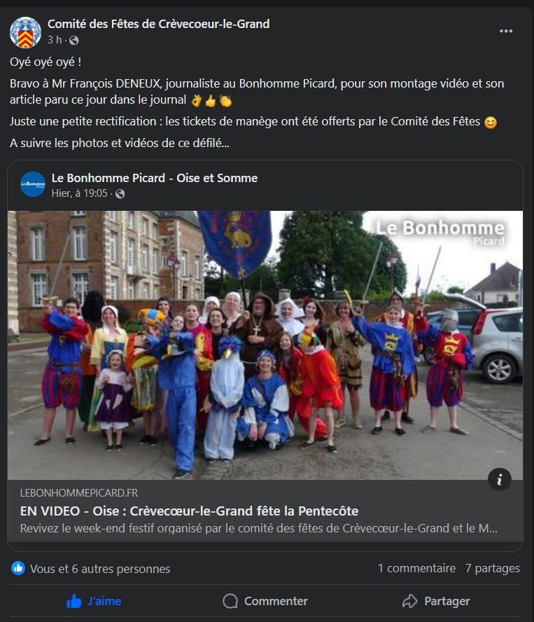 Crèvecœur célèbre la Pentecôte
